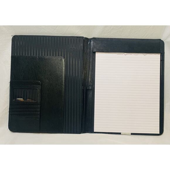 Case-it Padfolio Black Executive Leatherette Pockets Letter Size Writing Pad - Picture 3 of 8